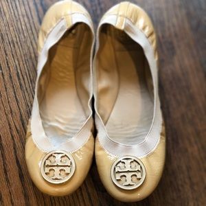 Tory Burch nude Caroline ballet flats